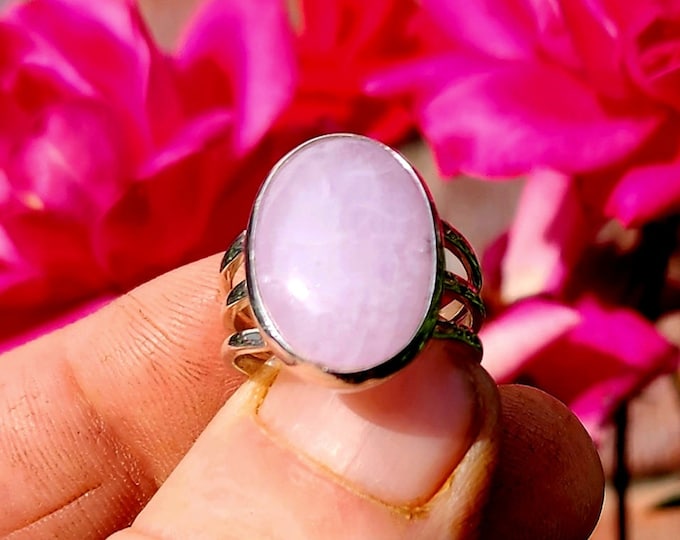 Sterling Silver Kunzite Ring-Size 8