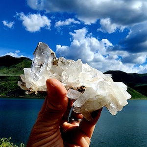 Colombian Lemurian Cluster-Calcite, Limonite, Quartz Matrix-Rare Find!