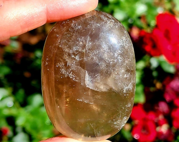 Smoky Quartz Palm Stone