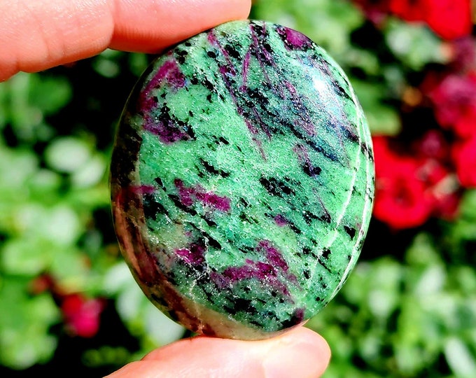Zoisite with Ruby Palm Stones