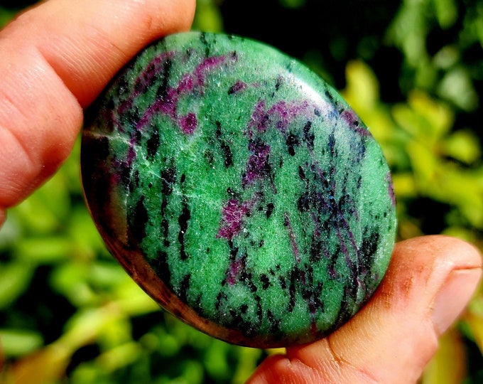 Zoisite with Ruby Palm Stone