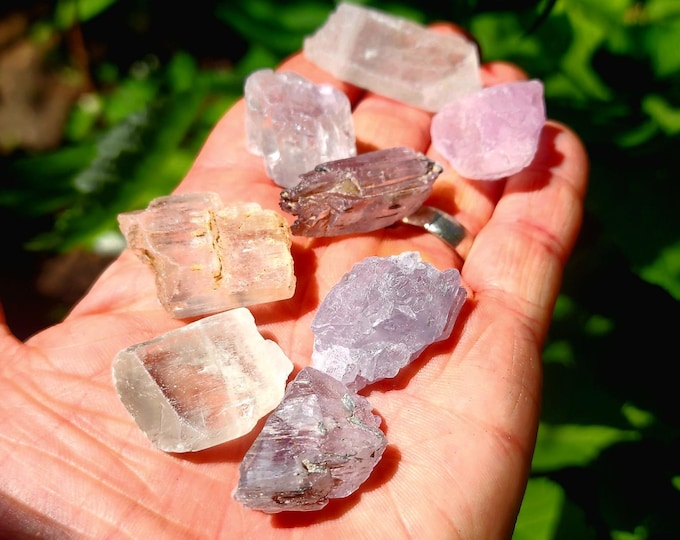 Multi-Colored Kunzite Lot-Gemmy Kunzite-Crystal Grid Pieces