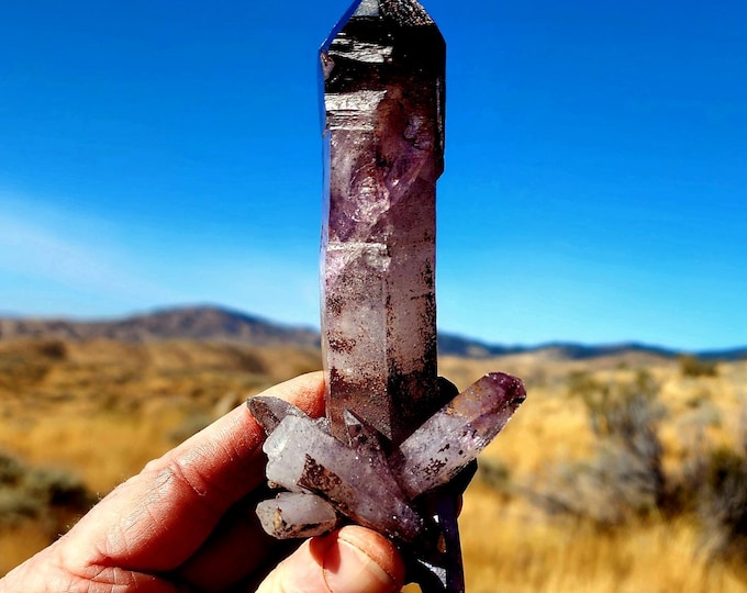 Zambian Quartz Scepter-Amethyst-Smoky-Multiple Crystal Bridge Base!