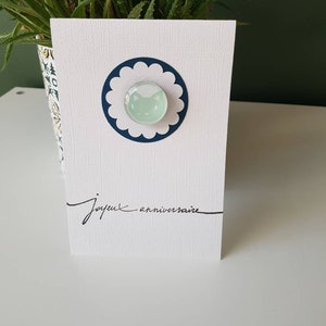 Carte anniversaire cadeau magnet chat