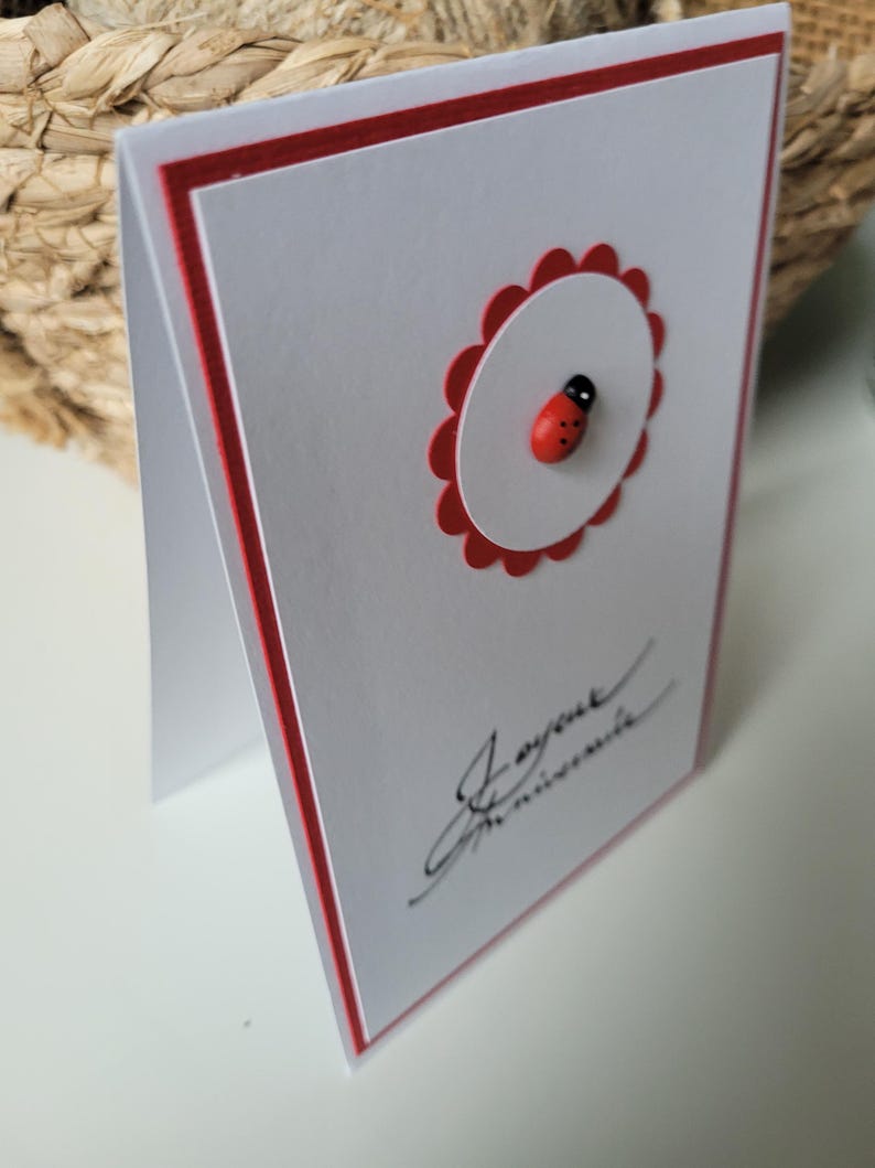 Carte anniversaire coccinelle 画像 2