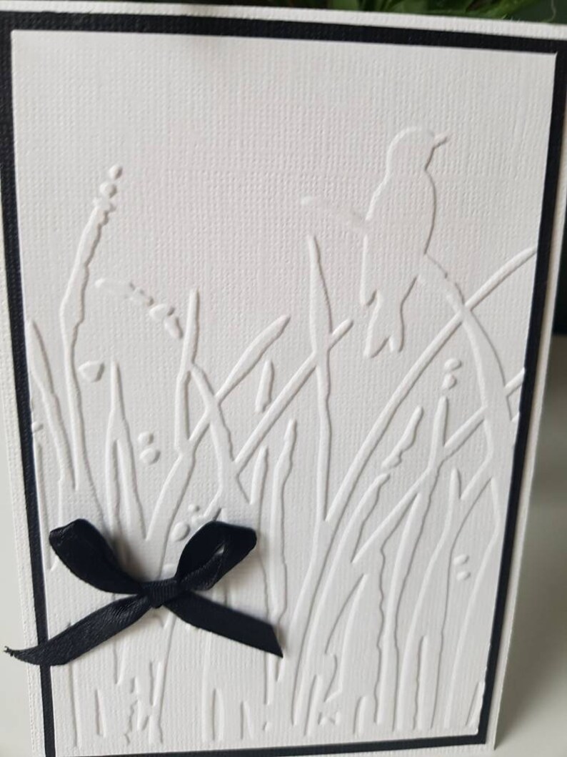 Carte de condoléances noir et blanc deuil simple élégant image 5