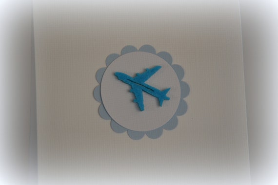 Carte Voyage Joyeux Anniversaire Avion En Feutrine Bleue Etsy
