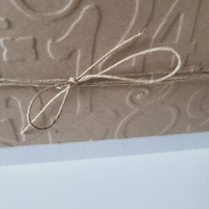 Carte anniversaire homme kraft sans texte avec embossage chiffres Bild 5