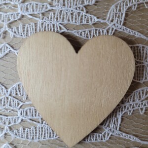 Carte félicitations mariage fiançailles saint valentin coeur bois dentelle enveloppe fournie image 2