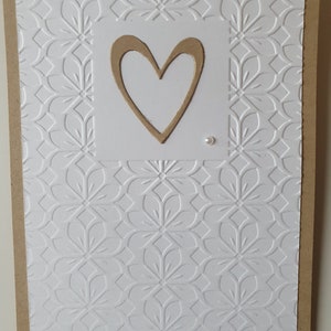 Carte félicitations saint valentin mariage fiançailles coeur kraft Bild 4