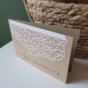 Carte kraft femme joyeux anniversaire enveloppe fournie image 3