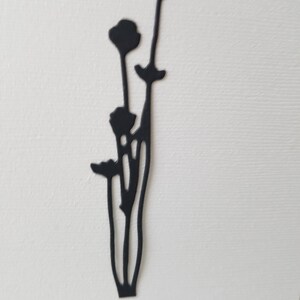 Carte condoléances sobre fleur noir enveloppe fournie immagine 3