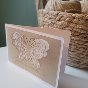 Carte joyeux anniversaire kraft papillon en volume Bild 5