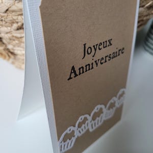 Carte anniversaire kraft gâteau cupcakes homme femme enfant image 4