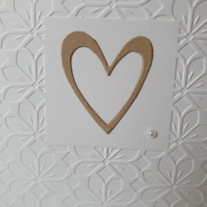 Carte félicitations saint valentin mariage fiançailles coeur kraft Bild 3