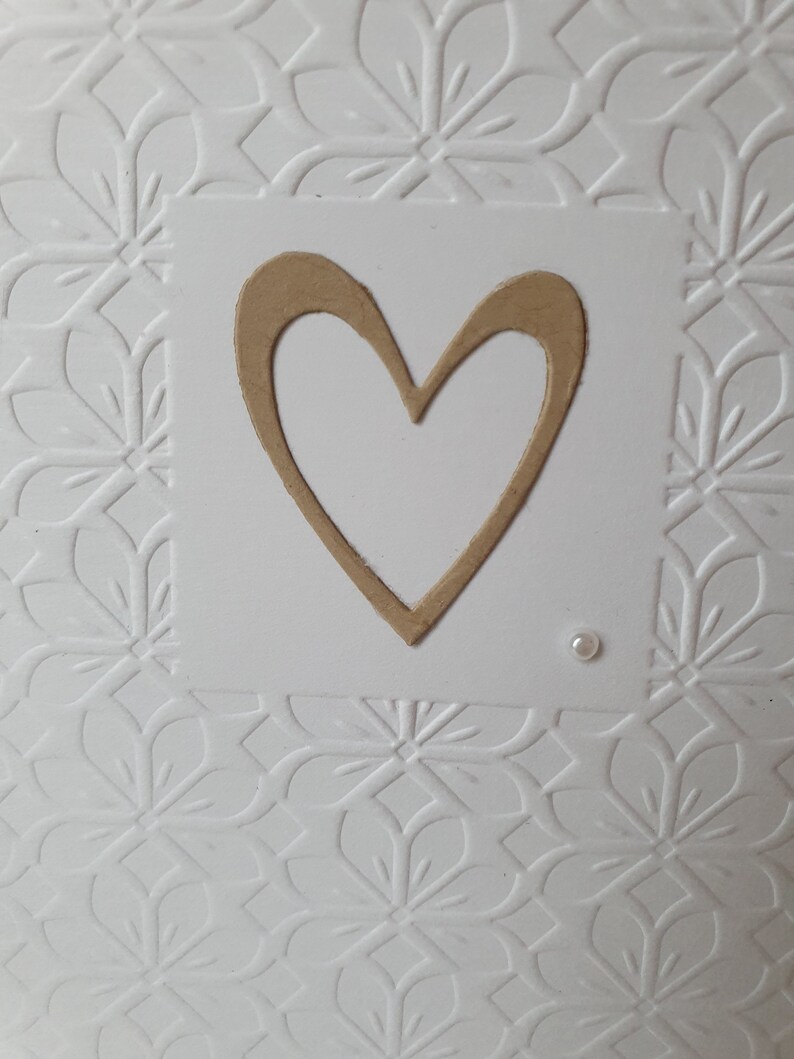 Carte félicitations saint valentin mariage fiançailles coeur kraft Bild 3