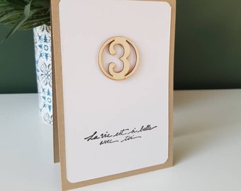 Carte anniversaire de mariage 1 an, 2 ans , ....