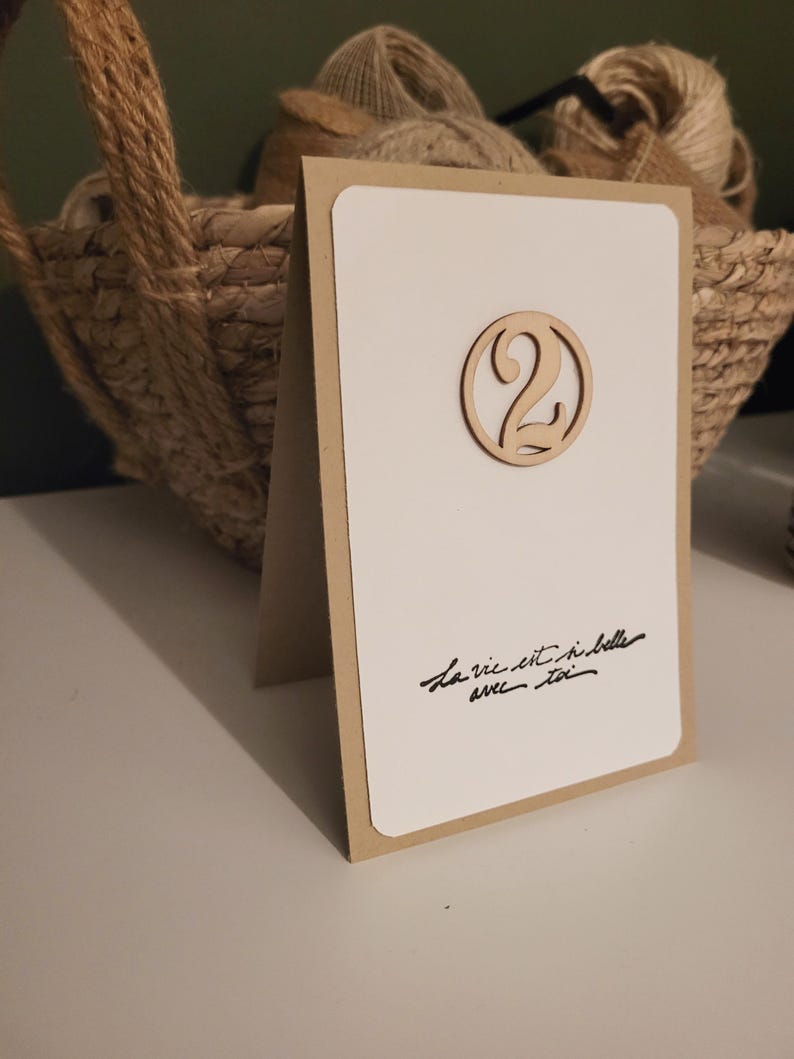 Carte anniversaire de mariage 1 an, 2 ans , .... afbeelding 1