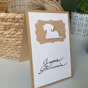 Carte anniversaire chien kraft afbeelding 3