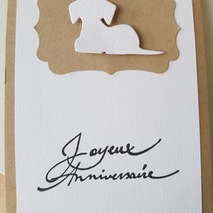 Carte anniversaire chien kraft afbeelding 5