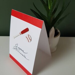 Carte anniversaire enfant garçon fille base ball Bild 3