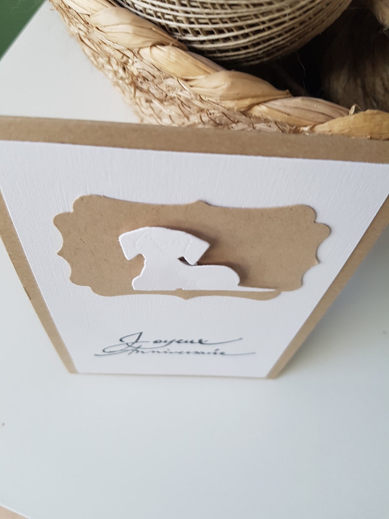 Carte anniversaire chien kraft afbeelding 2