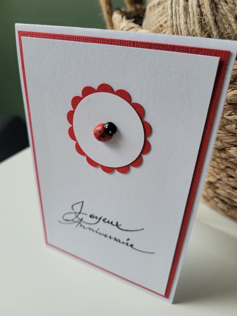 Carte anniversaire coccinelle 画像 3