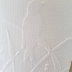 carte kraft anniversaire , remerciement, amitié avec ficelle, embossage oiseau afbeelding 2