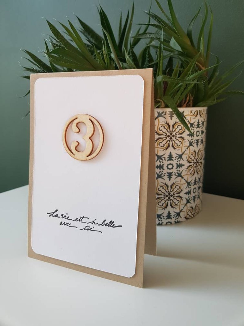 Carte anniversaire de mariage 1 an, 2 ans , .... afbeelding 2