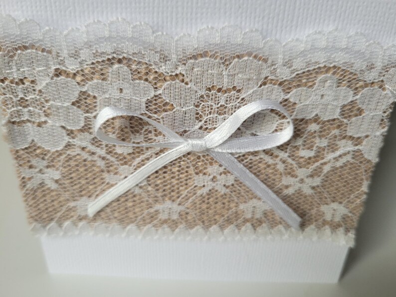 Carte félicitations mariage dentelle image 3