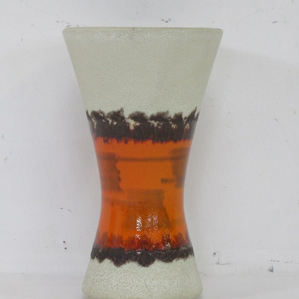 Retro Dumler & Breiden West Germany 103-18 Small Cream, Brown and Orange Vase
