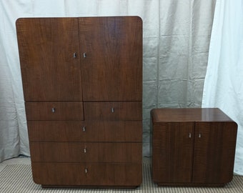 Mid Century Modern Founders Furniture Walnut Chest of Drawers & Nightstand *** No Shipping - Pickup Only! Durham, NC ****