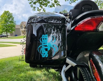 Split Spyder Frunk Decal, Spyder Ryder, Laptop Decal,