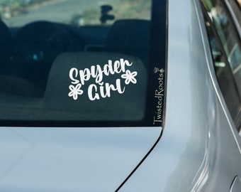 Spyder Girl Decal, Spyder Ryder, Laptop Decal, Bumper Sticker