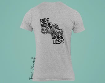 Conduce más, trabaja menos, camisetas largas, cortas y sin mangas, F3L/F3T sin baúl, Spyder F3T, motocicleta de 3 ruedas, triciclo