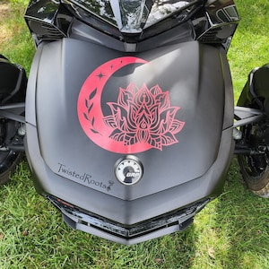 Moon and Lotus Frunk Decal, Spyder, Spyder Ryder, F3, F3S, F3T, F3L, RT