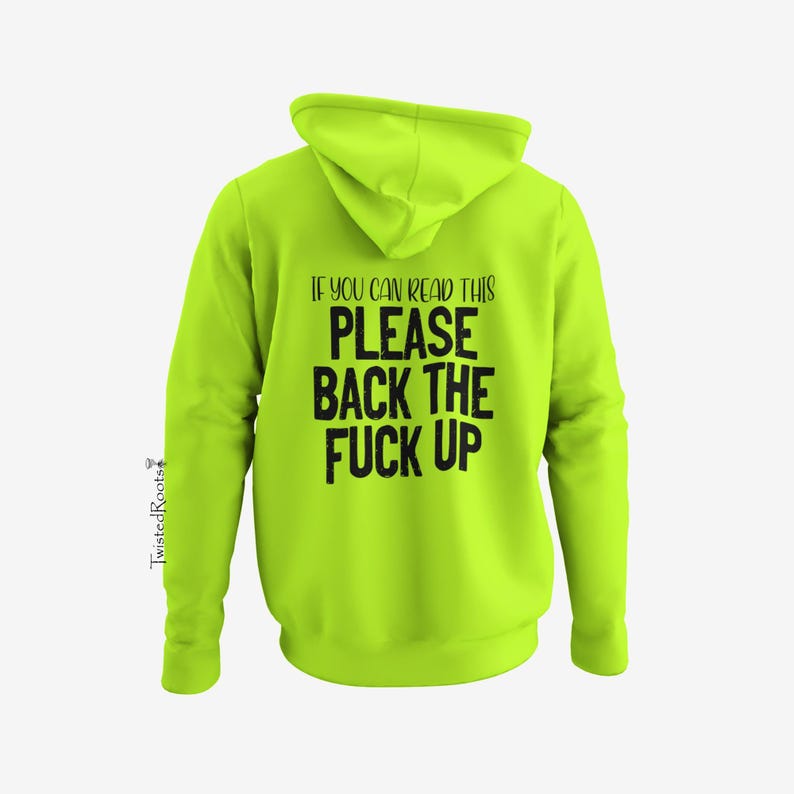 If You Can Read This, Please Back the Fuck Up Hoodie, Unisex Hooded Sweatshirt, Motorcycle Hoodie, Biker Hoodie imagem 6