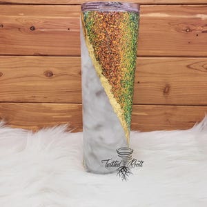 Smoky, Opal colorshift Glitter Dipped Stainless Steel Tumbler, Gift for Mom, Gift for Wife, Birthday Present
