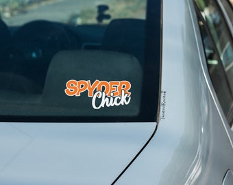 Spyder Chick Decal, Spyder, Spyder Ryder, Laptop Decal, Bumper Sticker