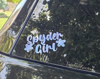 Spyder Girl Decal, Spyder Ryder, Laptop Decal, Bumper Sticker