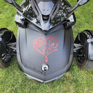 Love Heart Frunk Decal, Spyder, Spyder Ryder, F3, F3S, F3L, F3T, RT