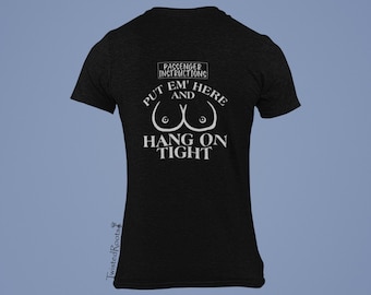 Reflective Passenger Instructions, Short, Long and Sleeveless Tees, Biker T-Shirt, Motorcycle T-Shirt