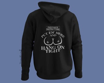 Reflective Passenger Instructions Hoodie: Unisex Hooded Sweatshirt