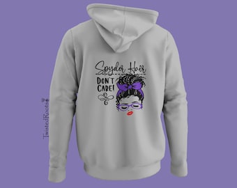 Spyder Hair Don't Care - Curly, Unisex Hooded Sweatshirt, Spyder F3, Spyder F3S, Spyder F3T, Spyder RT, 3 Wheel Motorcycle, Trike