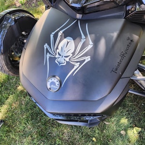 Spider Skull Frunk Decal, Spyder, Spyder Ryder, F3, F3S, F3T, RT