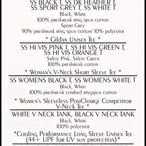 Shirt Styles and Colors