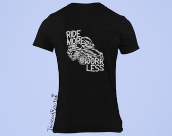 RT, Camisetas reflectantes "Conduce más, trabaja menos", largas, cortas y sin mangas, Camiseta Spyder RT, Motocicleta de 3 ruedas, Triciclo