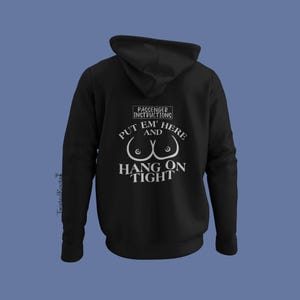 Reflective Passenger Instructions Hoodie, Unisex Hooded Sweatshirt, Motorcycle Hoodie, Biker Hoodie