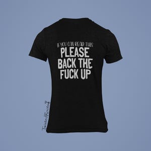 Reflective Biker T-Shirt: If You Can Read This, Back Up