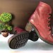 Heba Hafez reviewed Burgundy boots, Wine red boots, Red combat boots, Winter leather boots, Comfortable women's leather boots, Genuine leather women's boots
